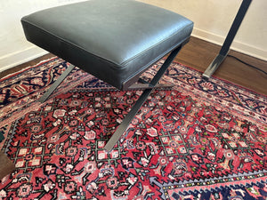 CR Laine Leather  Ottoman