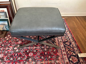 CR Laine Leather  Ottoman