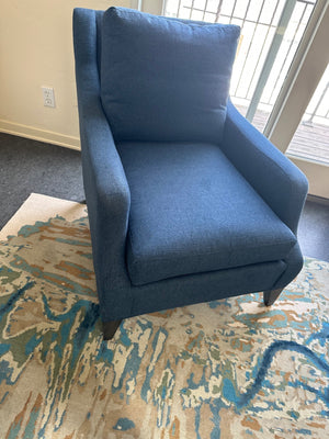 CR Laine blue upholstered club armchair