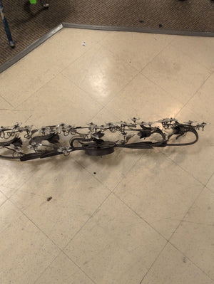 Metal & Crystal Floral Wall Sconce