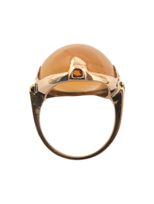 Ring 12k Rose Gold w/ Large Jelly Opal