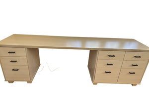 Large custom desk and bookcase/printer stand