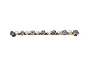 Pin 10k Rose Gold w/ Sapphires & Pearls
