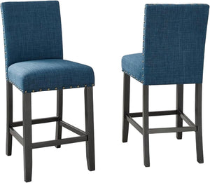 Counter Height Blue Stools (pair)