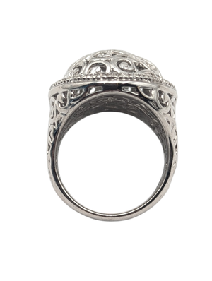 Ring Sterling Silver Filigree Bubble