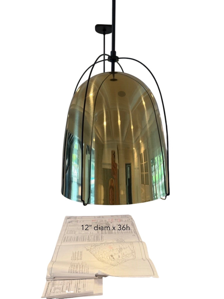 Haleigh 12" Pendant, Metal Shade