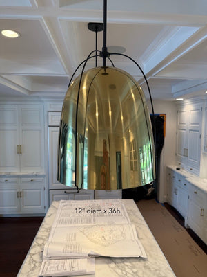 Haleigh 12" Pendant, Metal Shade