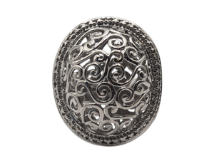 Ring Sterling Silver Filigree Bubble