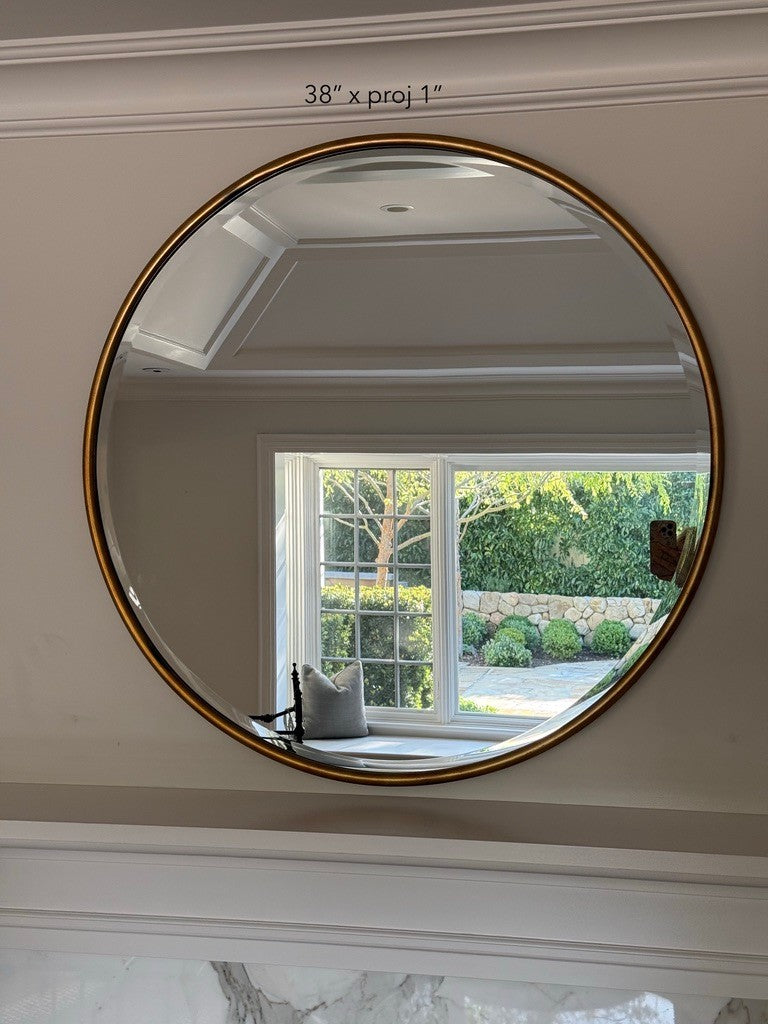 Wisteria 38" Brass Gold Frame Mirror