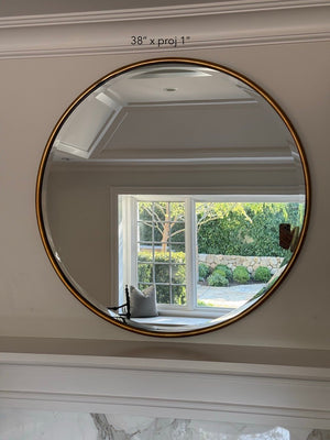 Wisteria 38" Brass Gold Frame Mirror