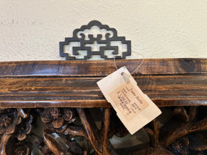 Chinese Hand-Carved Wood Wall Panel