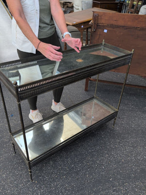 French Two Tier  Brass Side Table