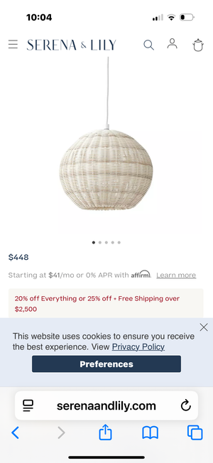 Serena & Lily Pacifica pendant light