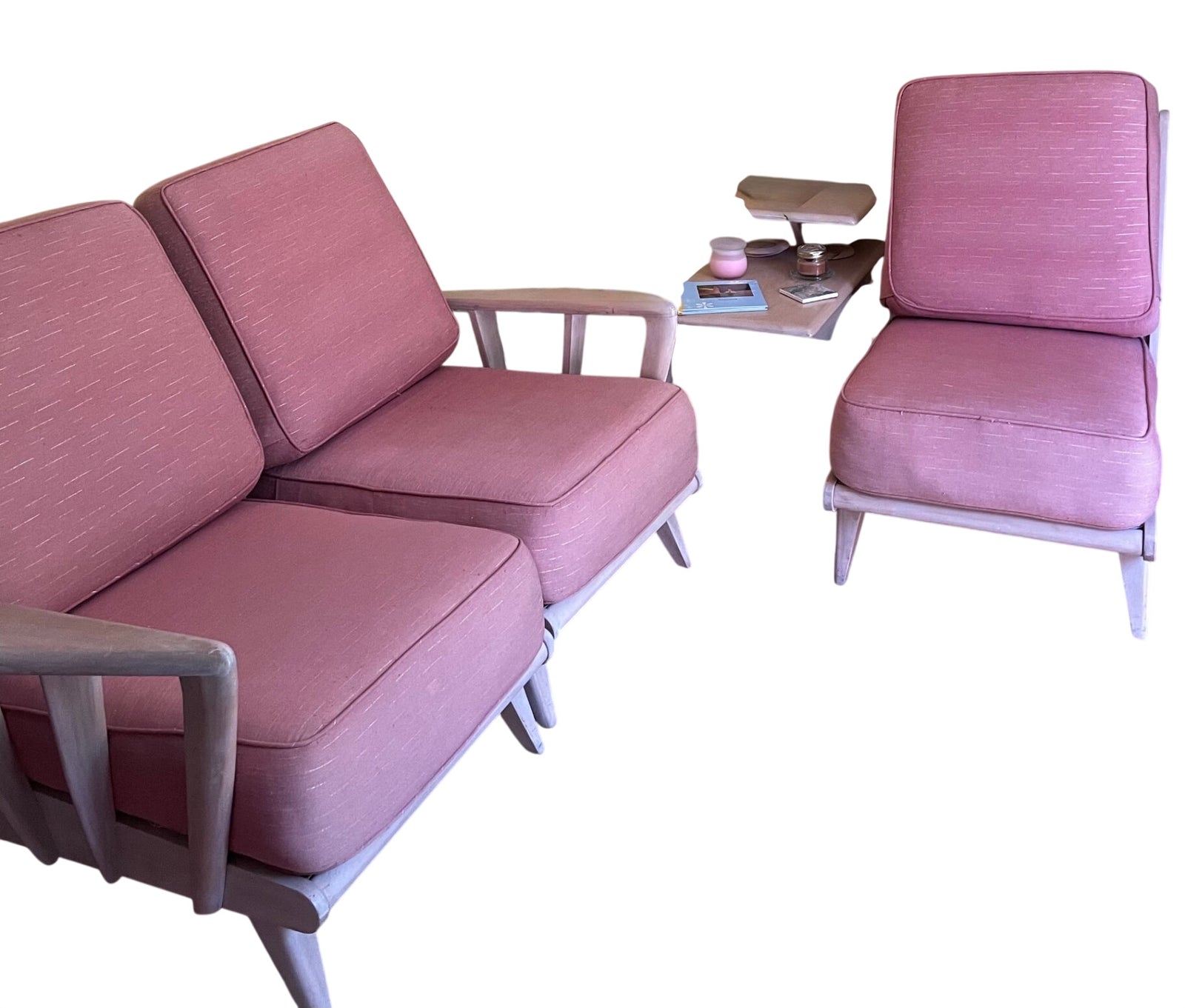 Haywood Wakefield three Piece  Sofa & Matching Side Table