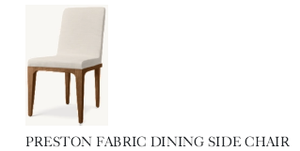 Restoration Hardware Preston Fabric Dining Side Chairs (Pair)