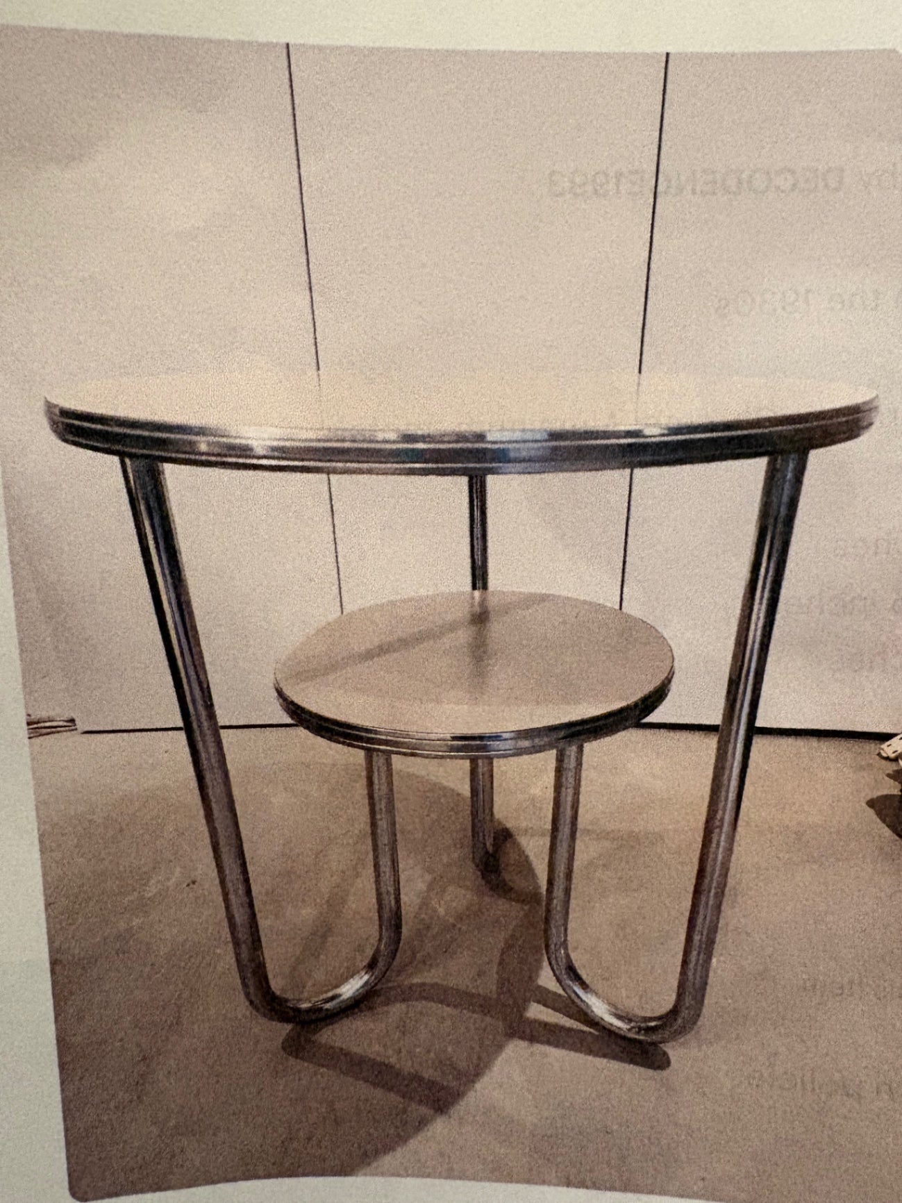 1930s Royal Metal Round  Side Table