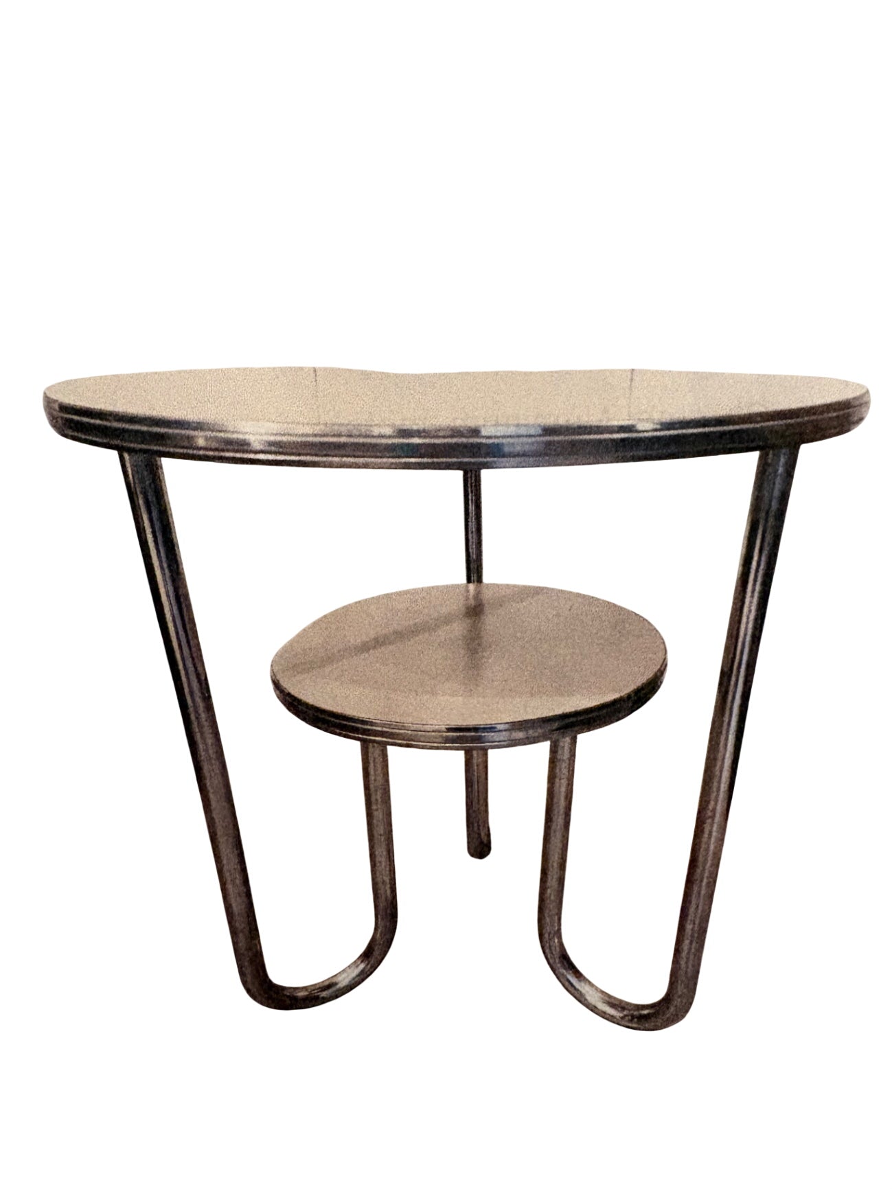 1930s Royal Metal Round  Side Table