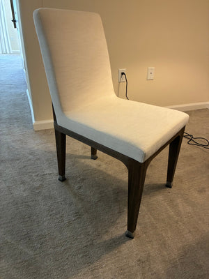 Restoration Hardware Preston Fabric Dining Side Chairs (Pair)