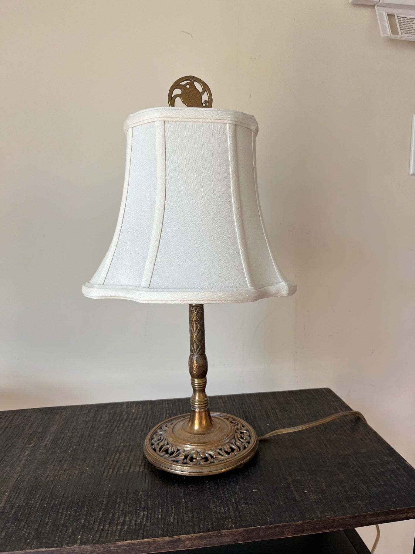 Brass Boudoir Table Lamp