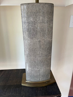 Currey and Company Faux Shagreen and Brass Table Lamps (PAIR)