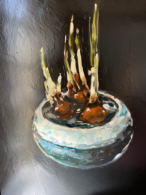 Paperwhites oil painting