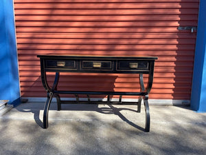 Chinese Ming-Style Black Lacquer Console / Desk