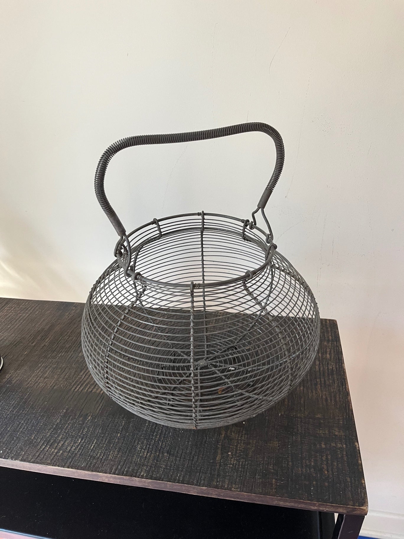 Vintage French wire egg basket