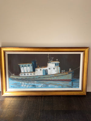 Tugboat Painting "Grand Banks Dory"
