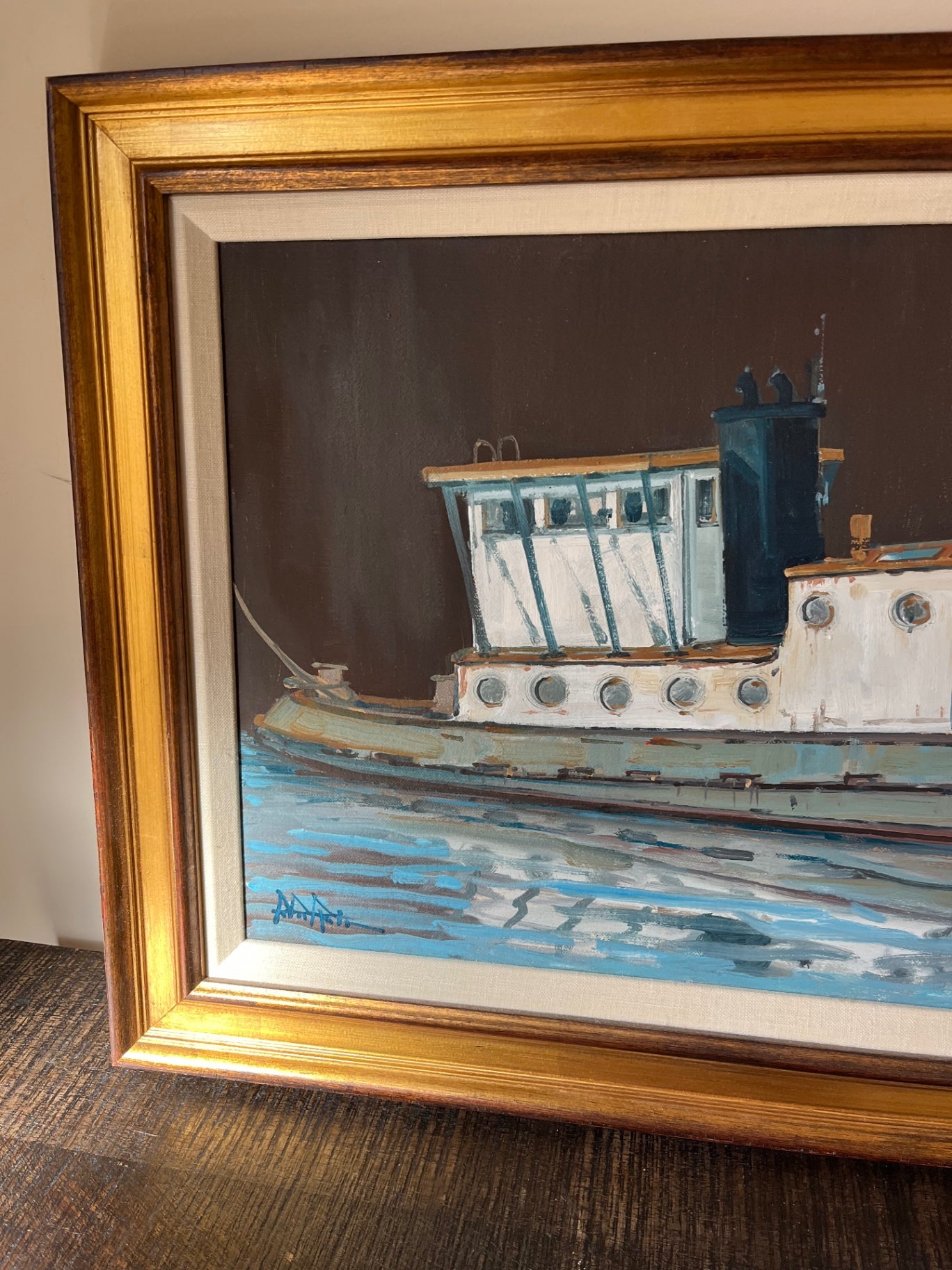 Tugboat Painting "Grand Banks Dory"