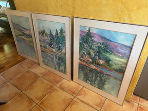 Fred Gowland Triptych Santa Barbara Bird Refuge 