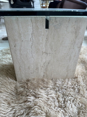 Arteri Mid Century Modern Glass Coffee Table 1970s 1980s