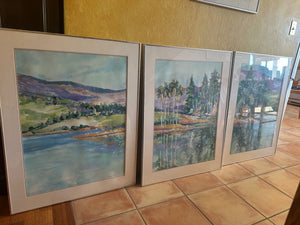 Fred Gowland Triptych Santa Barbara Bird Refuge 