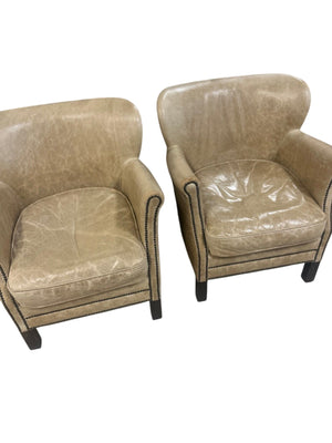 Restoration Hardware Timothy Oulton’s  Leather Club Chair (pair)