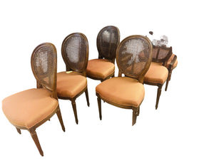 French Cane Back Dining Chairs (set of 8)