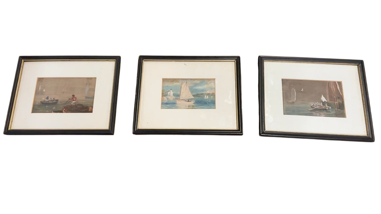 J.P. Newell Framed Boats (3 Total)
