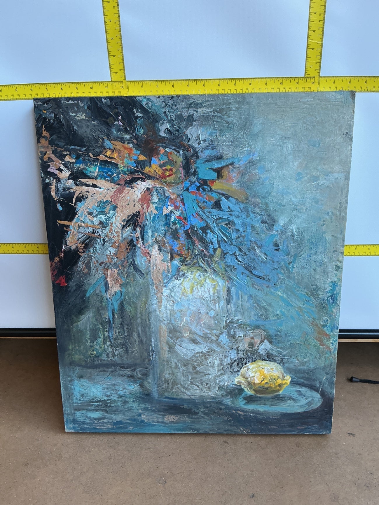 Jeanne Dentzel abstract floral with lemon