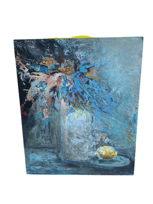 Jeanne Dentzel abstract floral with lemon