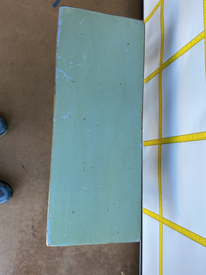 Hardwood vintage green bench