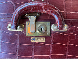 Vintage Dresner three-piece crocodile luggage set 1930s-EXLNT Cond!