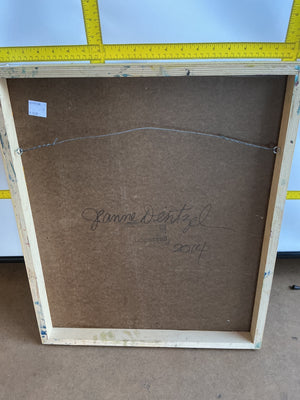 Jeanne Dentzel abstract floral with lemon