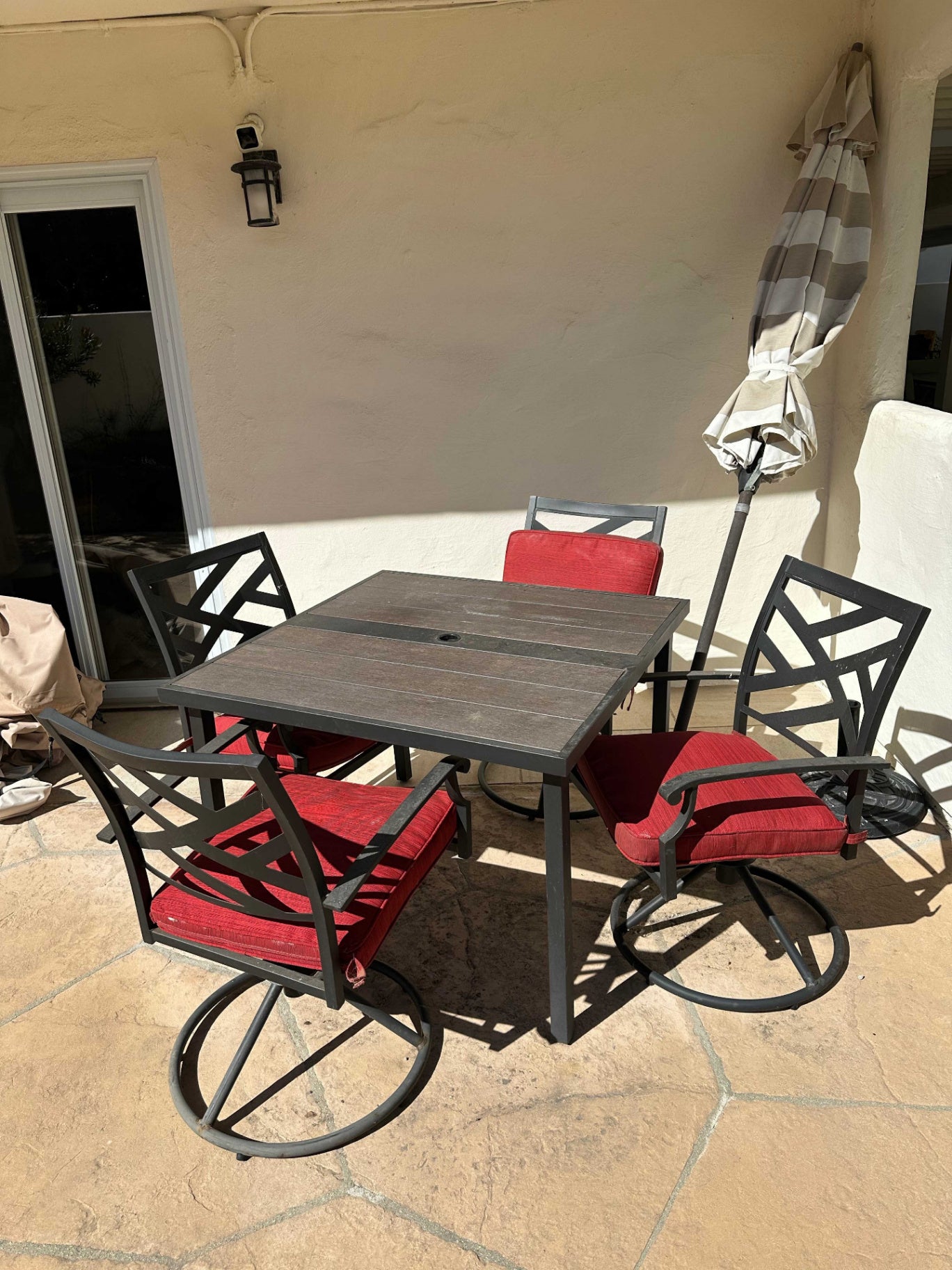 5 piece Black Patio Set