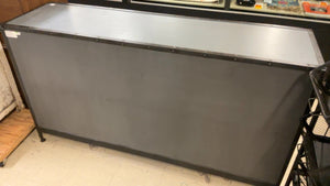 Industrial metal and glass sideboard