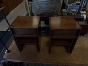 Modern Wood Nesting Nightstands Custom Made (Pair)