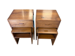 Modern Wood Nesting Nightstands Custom Made (Pair)