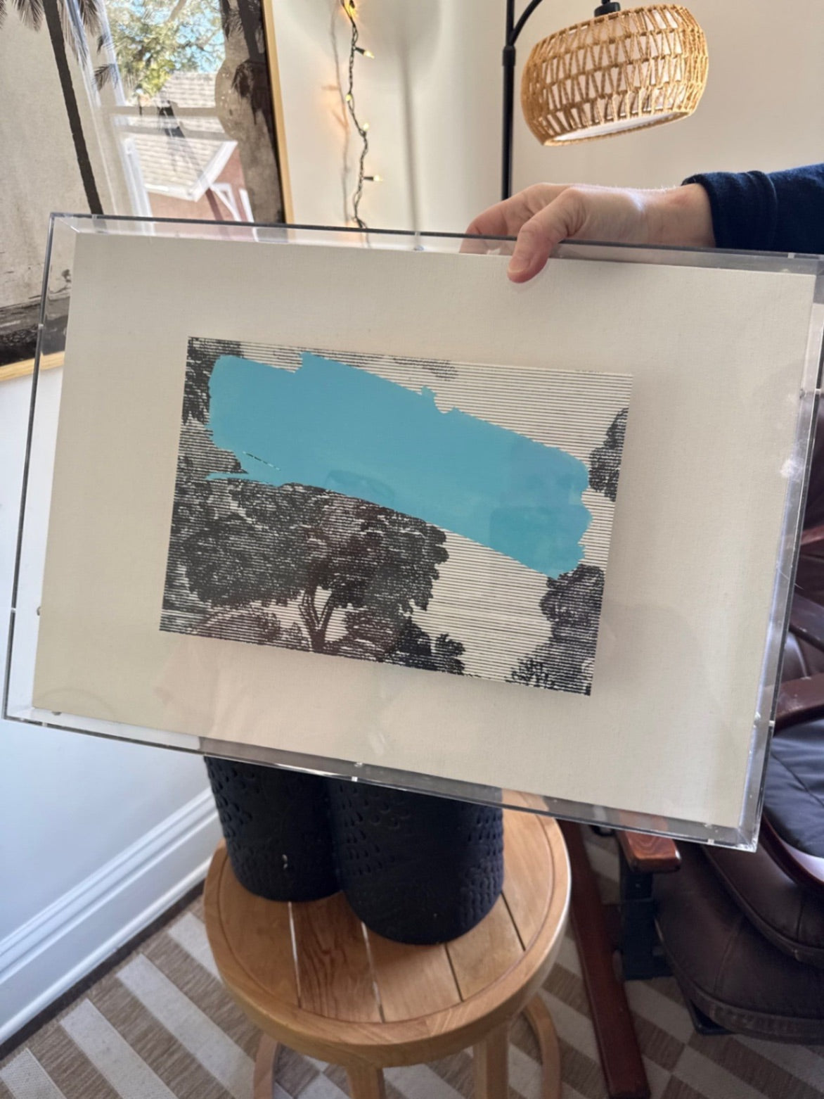 Williams & Sonoma - Tree Abstract Print Floating under Acrylic Frame