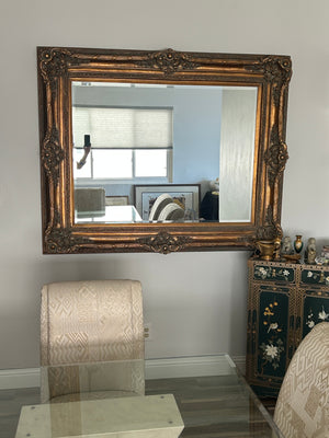 Large Gold Gilt Beveled Mirror