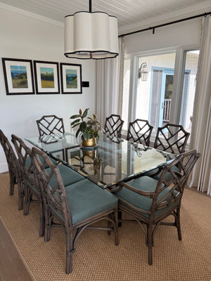 Palecek Pavilion Dining Set (table + 8 chairs)