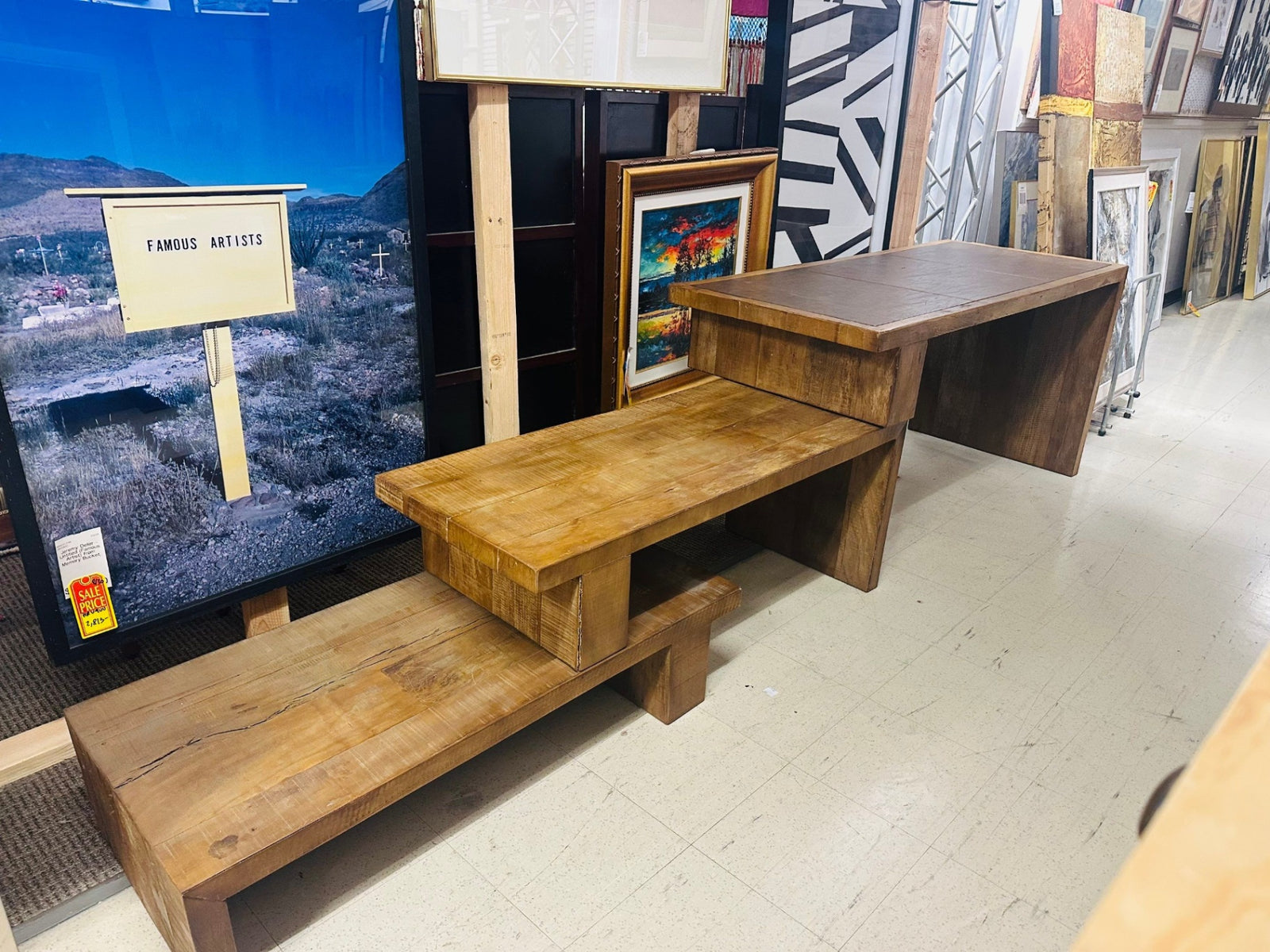 Custom Reclaimed Wood Nesting Workstation