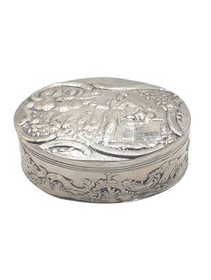 Flip Top Box Sterling Silver European *Repaired*