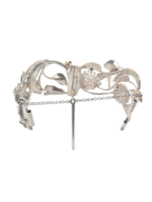 Cuff 950 Silver Large Floral